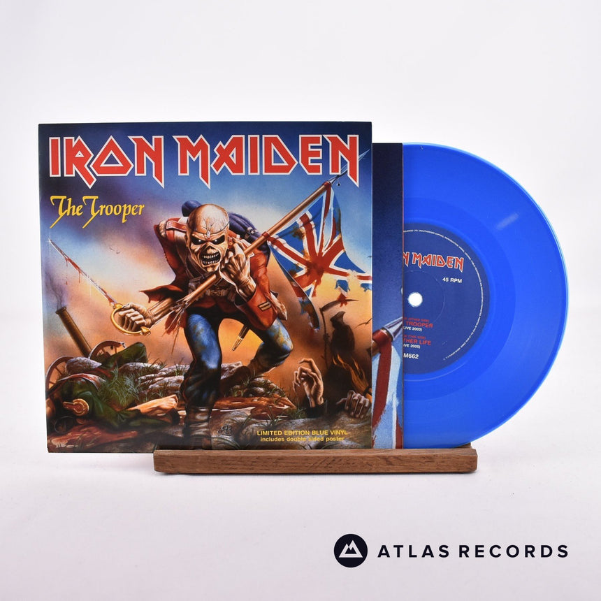 Iron Maiden The Trooper 7" Vinyl Record - Front Cover & Record
