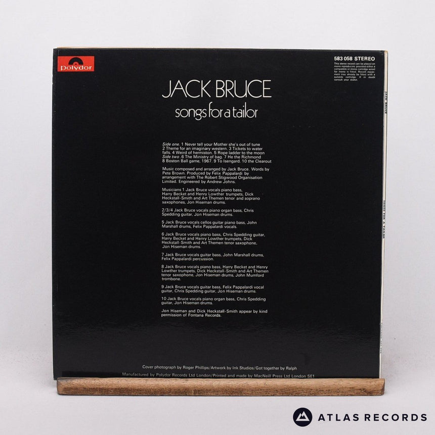 Jack Bruce - Songs For A Tailor - Gatefold A?/2 B//2 LP Vinyl Record - EX/EX