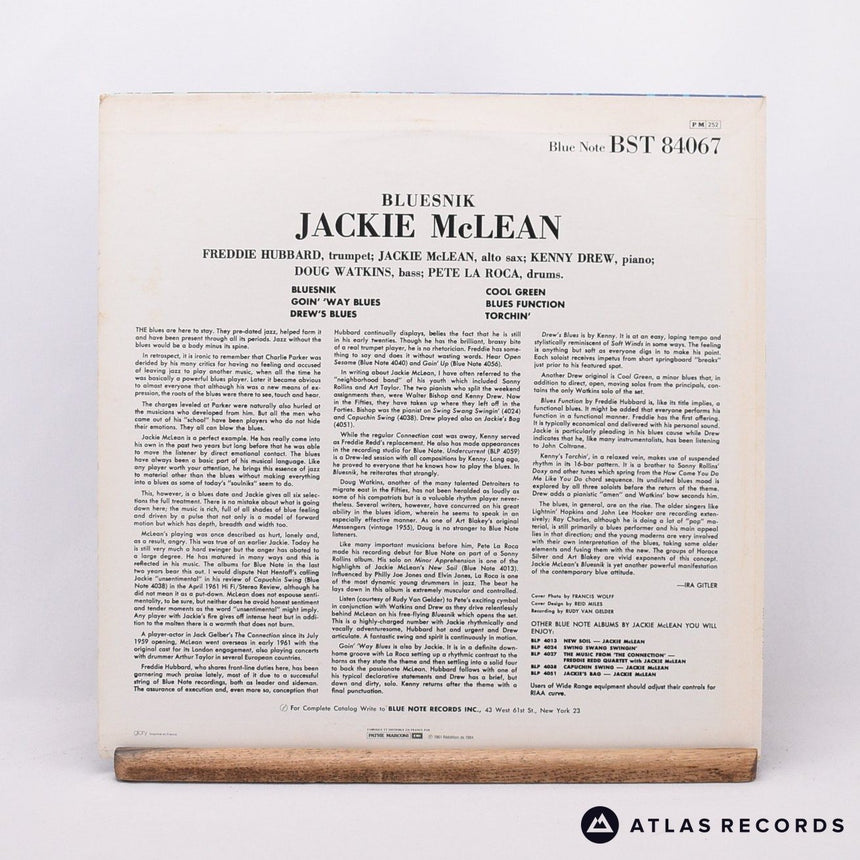 Jackie McLean - Bluesnik - Reissue France A B LP Vinyl Record - EX/VG+