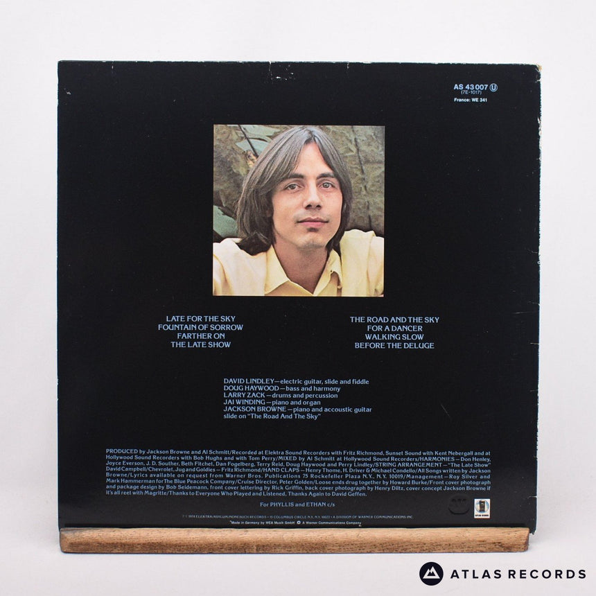 Jackson Browne - Late For The Sky - Reissue Strawberry LP Vinyl Record - VG+/EX