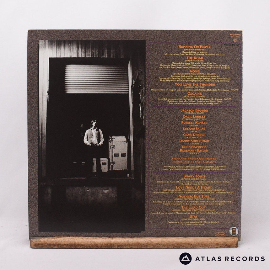 Jackson Browne - Running On Empty - Booklet Strawberry LP Vinyl Record - EX/EX