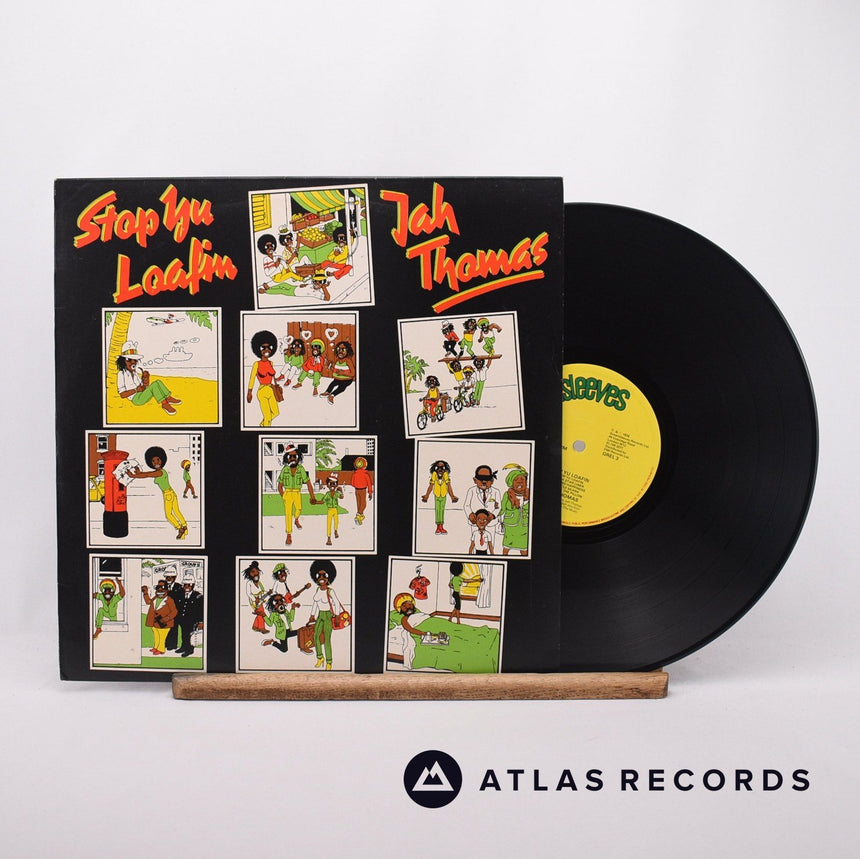 Jah Thomas Stop Yu Loafin LP Vinyl Record - Front Cover & Record