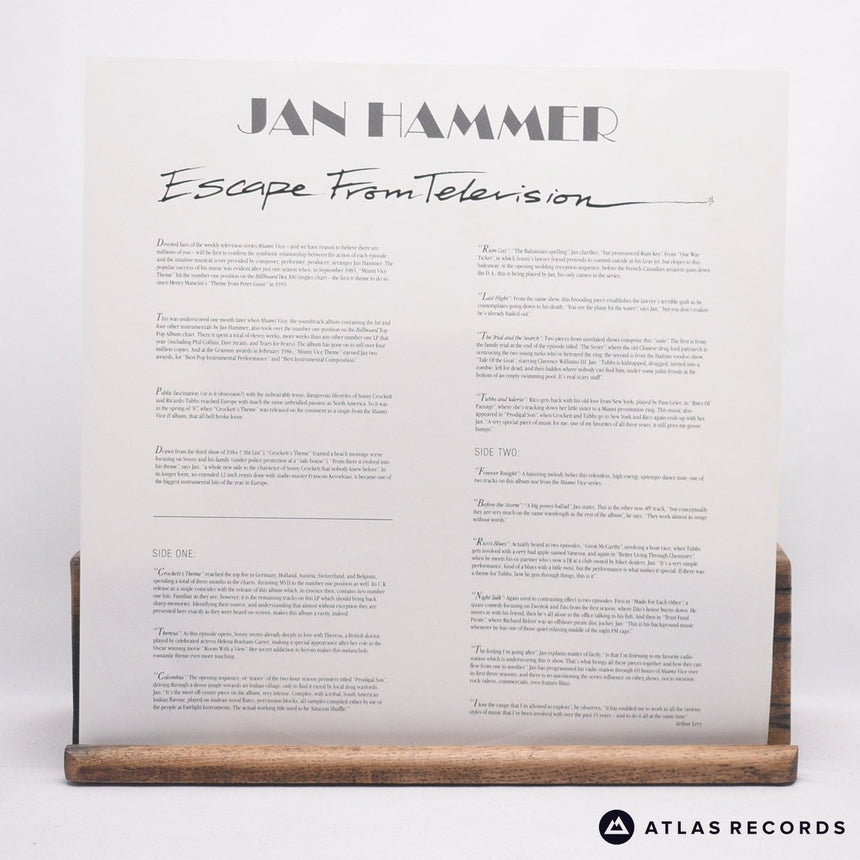 Jan Hammer - Escape From Television - LP Vinyl Record - EX/EX