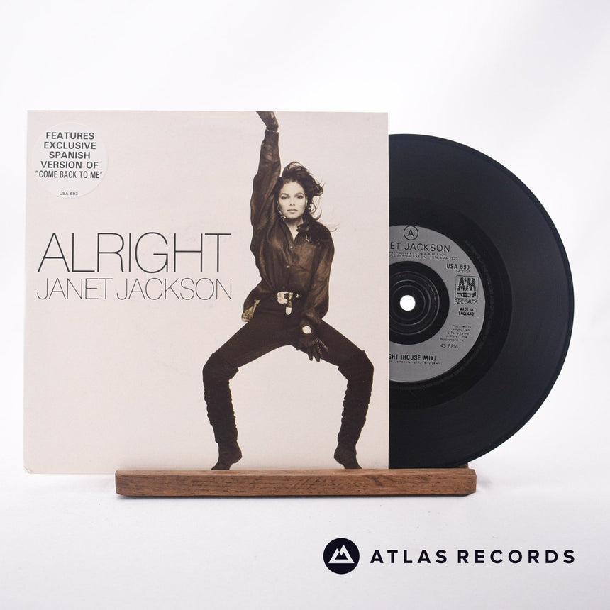 Janet Jackson Alright 7" Vinyl Record - Front Cover & Record