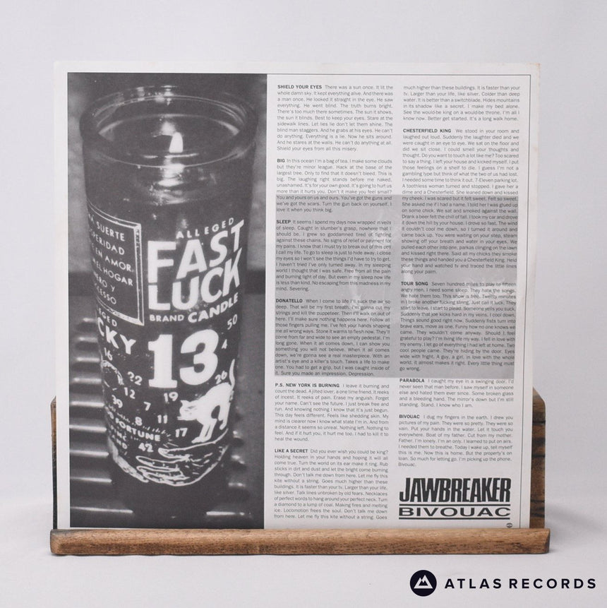 Jawbreaker - Bivouac - Lyric Sheet A1 B1 LP Vinyl Record - EX/EX