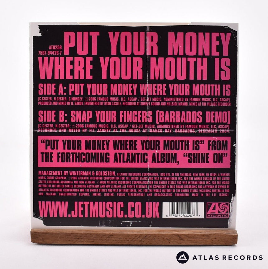 Jet - Put Your Money Where Your Mouth Is - Pink 7" Vinyl Record - NM/EX