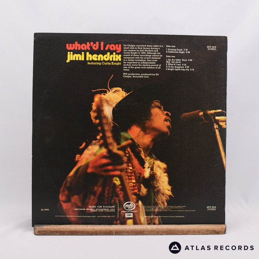 Jimi Hendrix - What'd I Say - Repress Textured Sleeve LP Vinyl Record - EX/EX
