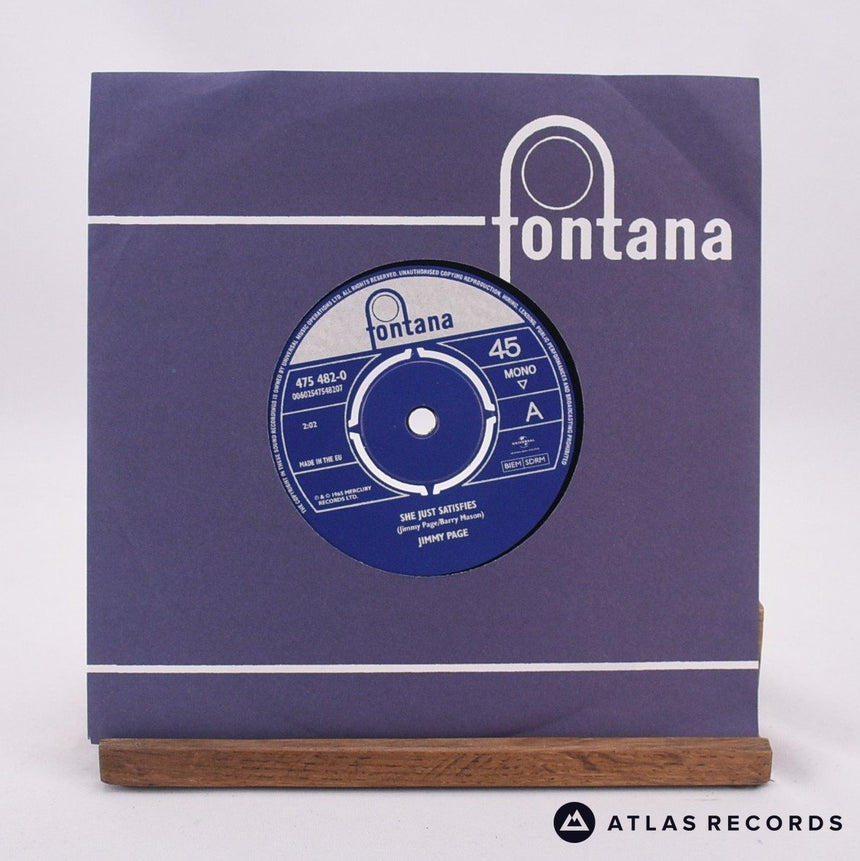 Jimmy Page She Just Satisfies 7" Vinyl Record - Front Cover & Record