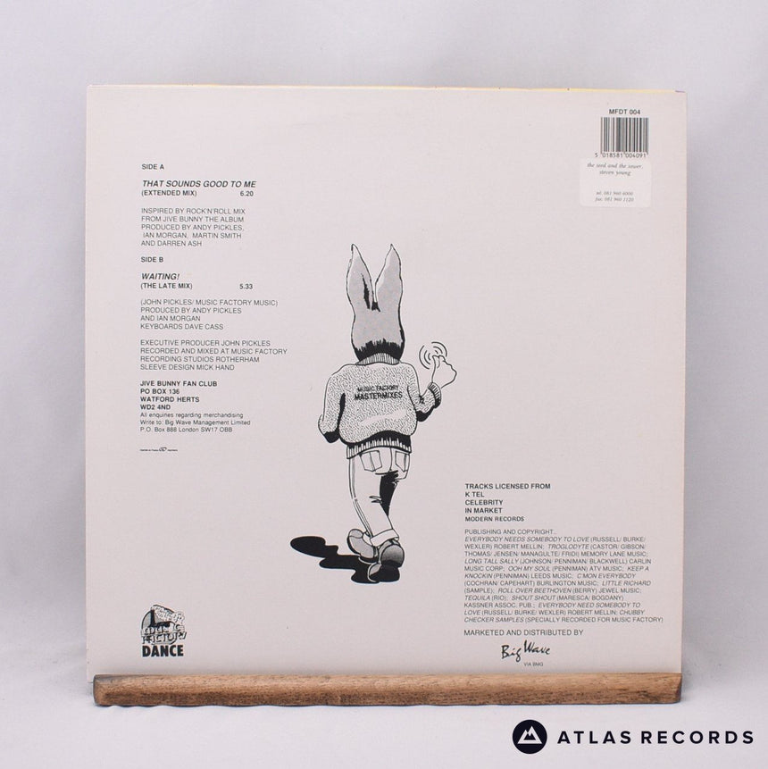 Jive Bunny And The Mastermixers - That Sounds Good To Me - 12" Vinyl Record