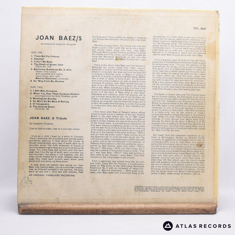 Joan Baez - 5 - LP Vinyl Record - VG+/VG