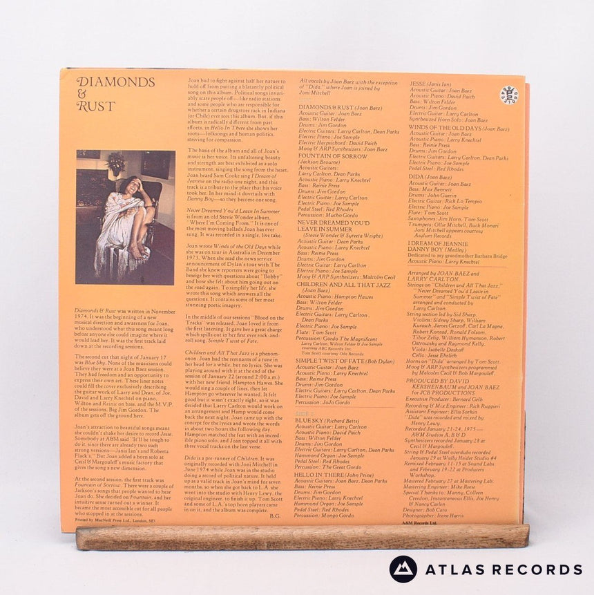 Joan Baez - Diamonds & Rust - LP Vinyl Record - EX/EX