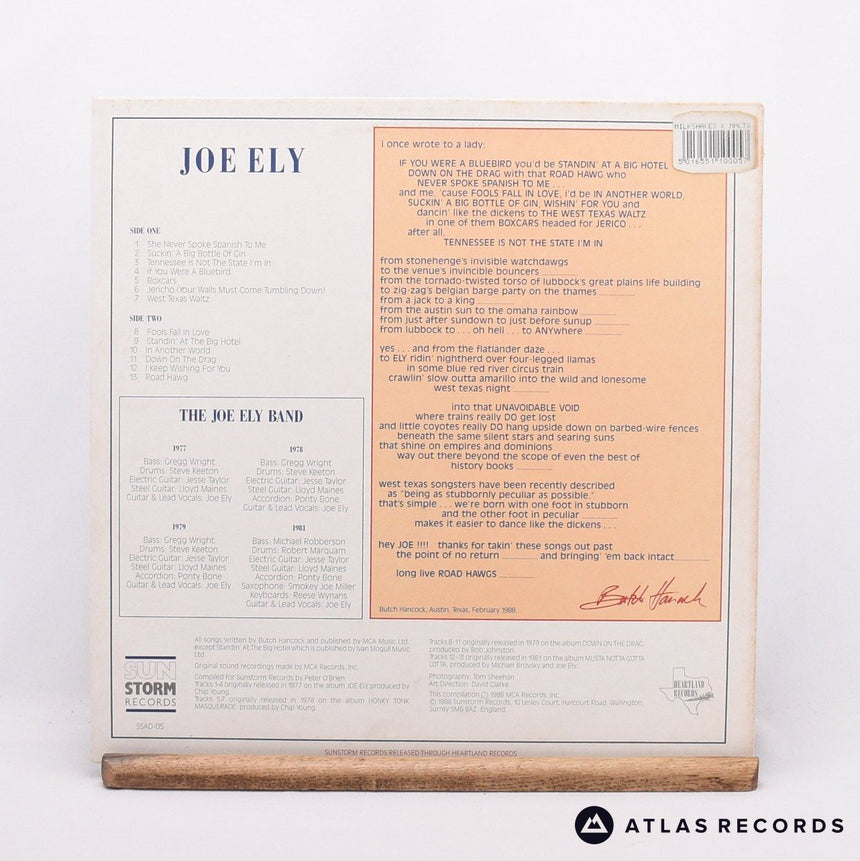 Joe Ely - Milkshakes & Malts - Mpo Porky LP Vinyl Record - EX/EX
