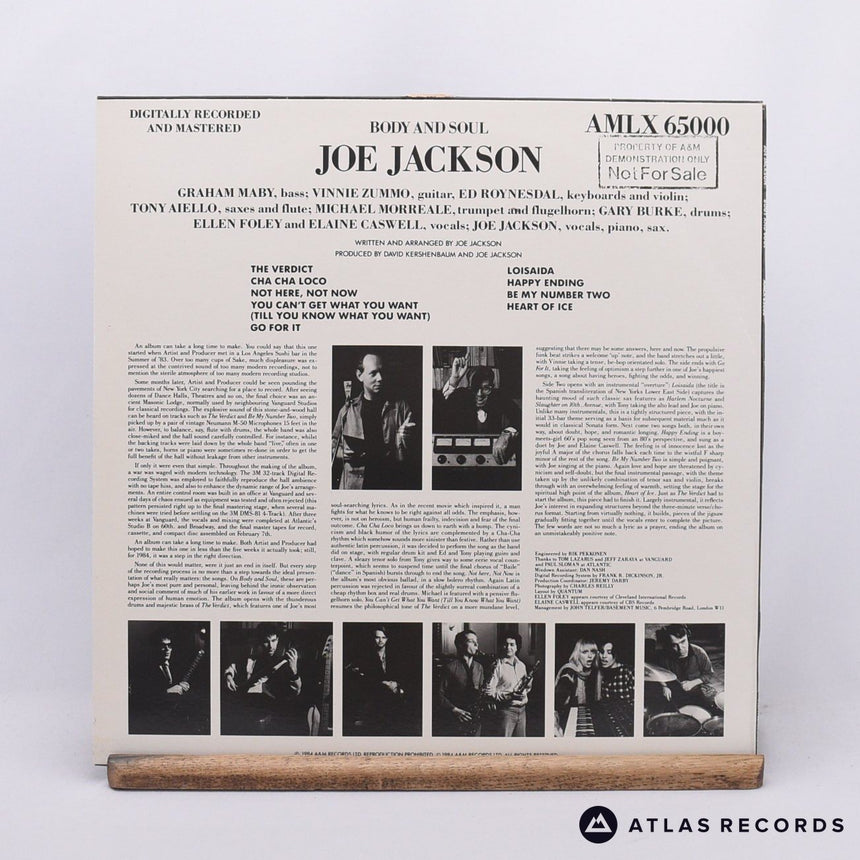 Joe Jackson - Body And Soul - LP Vinyl Record - VG+/EX