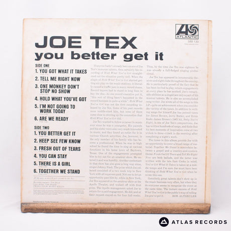 Joe Tex - You Better Get It - LP Vinyl Record - VG+/VG+