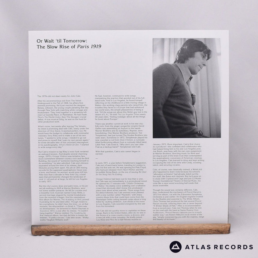 John Cale - Paris 1919 - Insert Lyric Sheet 2 x LP Vinyl Record - NM/NM