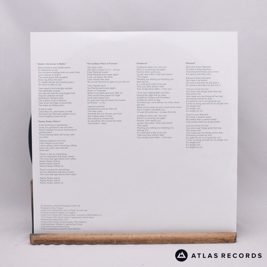 John Cale - Paris 1919 - Insert Lyric Sheet 2 x LP Vinyl Record - NM/NM