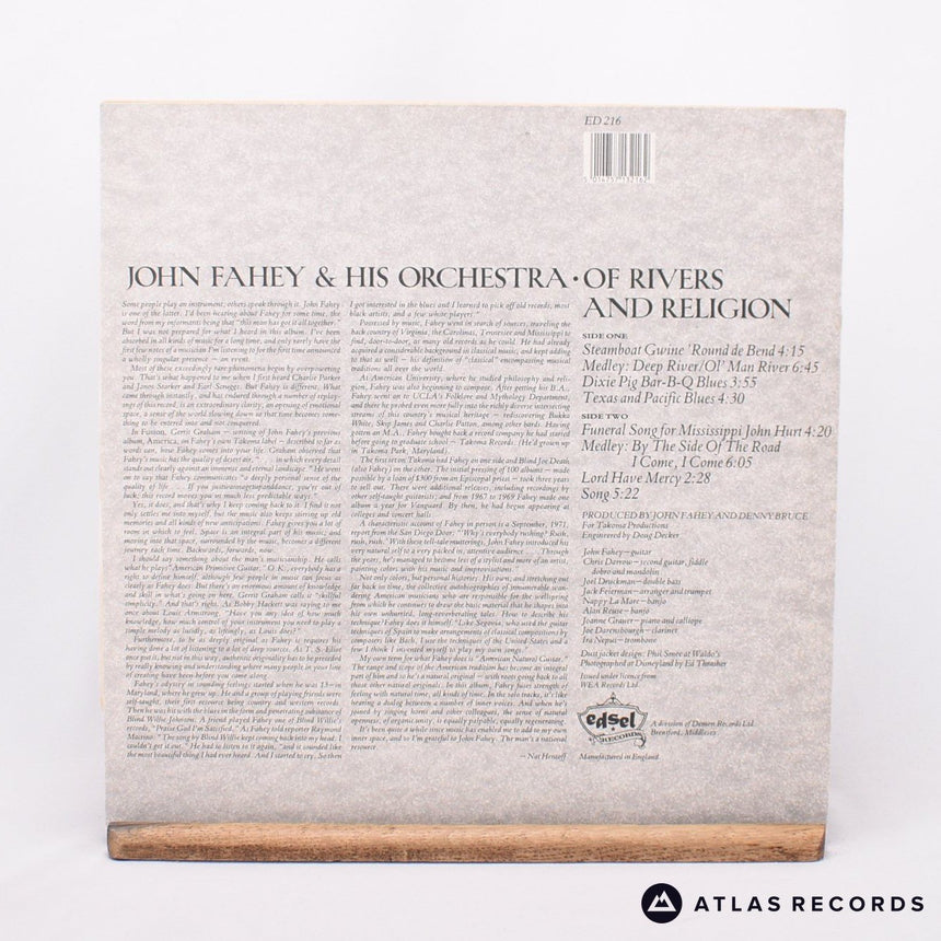 John Fahey & His Orchestra - Of Rivers And Religion - LP Vinyl Record - EX/EX