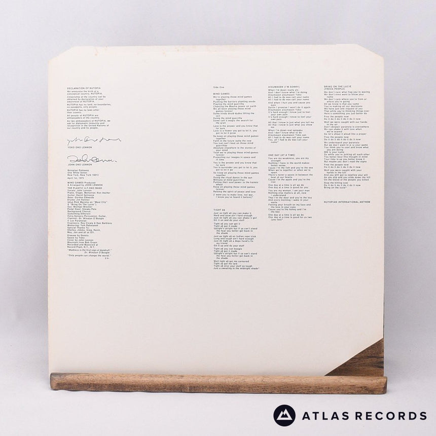 John Lennon - Mind Games - Reissue LP Vinyl Record - EX/VG+