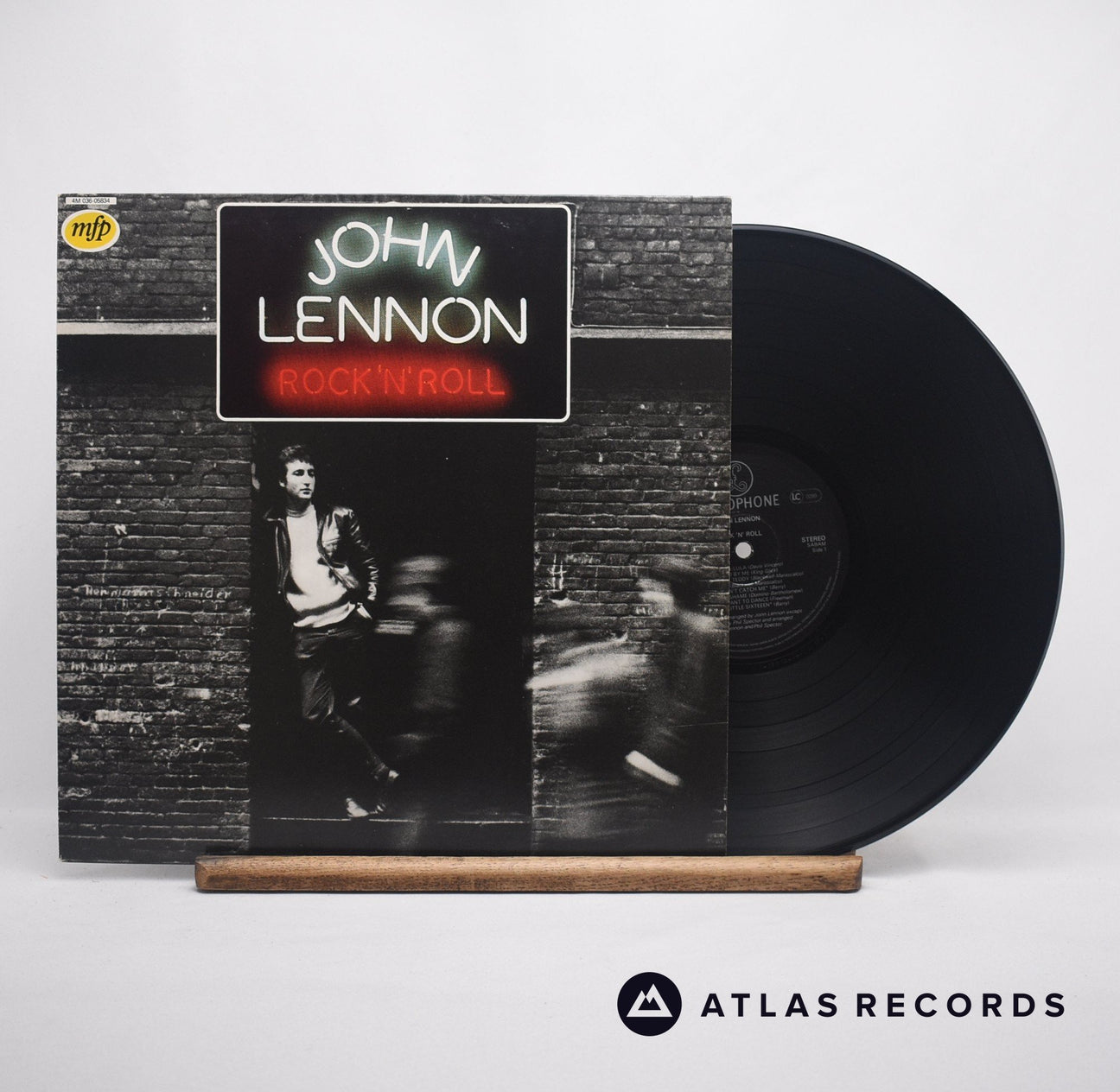 John Lennon Rock 'N' Roll LP Vinyl Record - Front Cover & Record