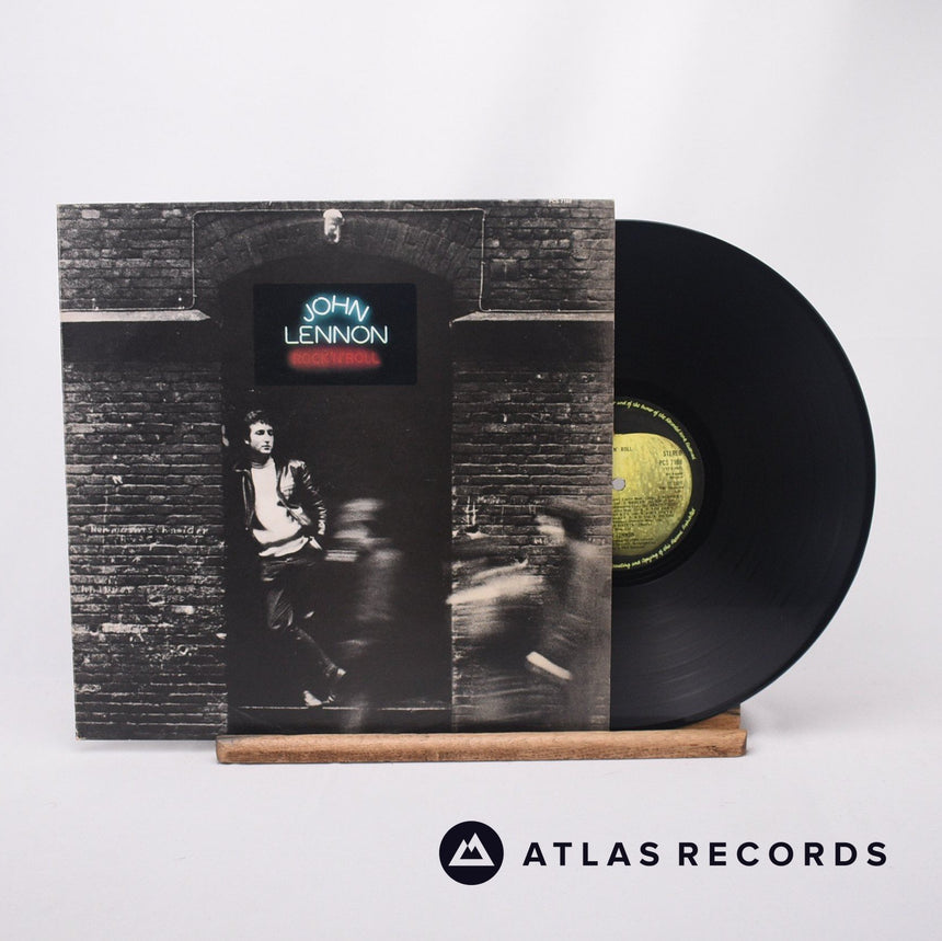 John Lennon Rock 'N' Roll LP Vinyl Record - Front Cover & Record