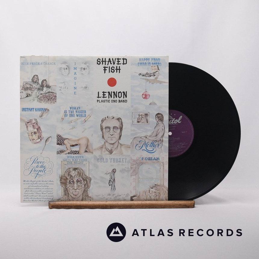 John Lennon Shaved Fish LP Vinyl Record - Front Cover & Record