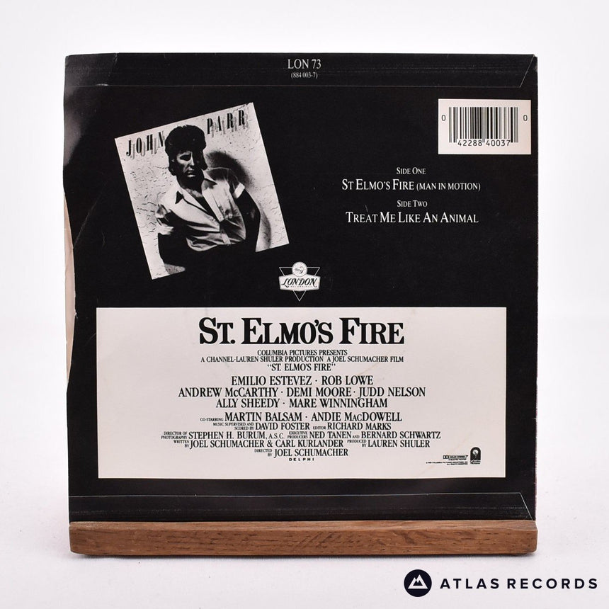John Parr - St. Elmo's Fire - 7" Vinyl Record - EX/NM