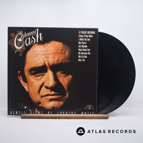 Johnny Cash & The Tennessee Two Gentle Giant Of Country Music Double LP Vinyl Record - Front Cover & Record