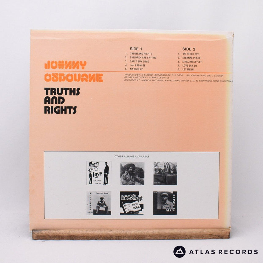 Johnny Osbourne - Truths And Rights - A B LP Vinyl Record - VG+/EX