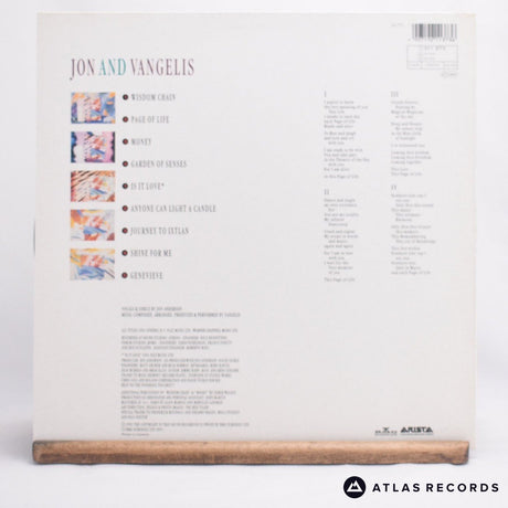 Jon & Vangelis - Page Of Life - A1 B1 LP Vinyl Record - EX/NM