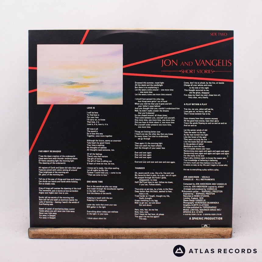 Jon & Vangelis - Short Stories - Strawberry LP Vinyl Record - EX/EX