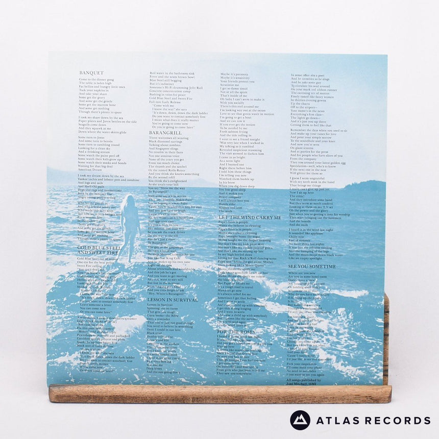 Joni Mitchell - For The Roses - Lyric Sheet LP Vinyl Record - EX/EX