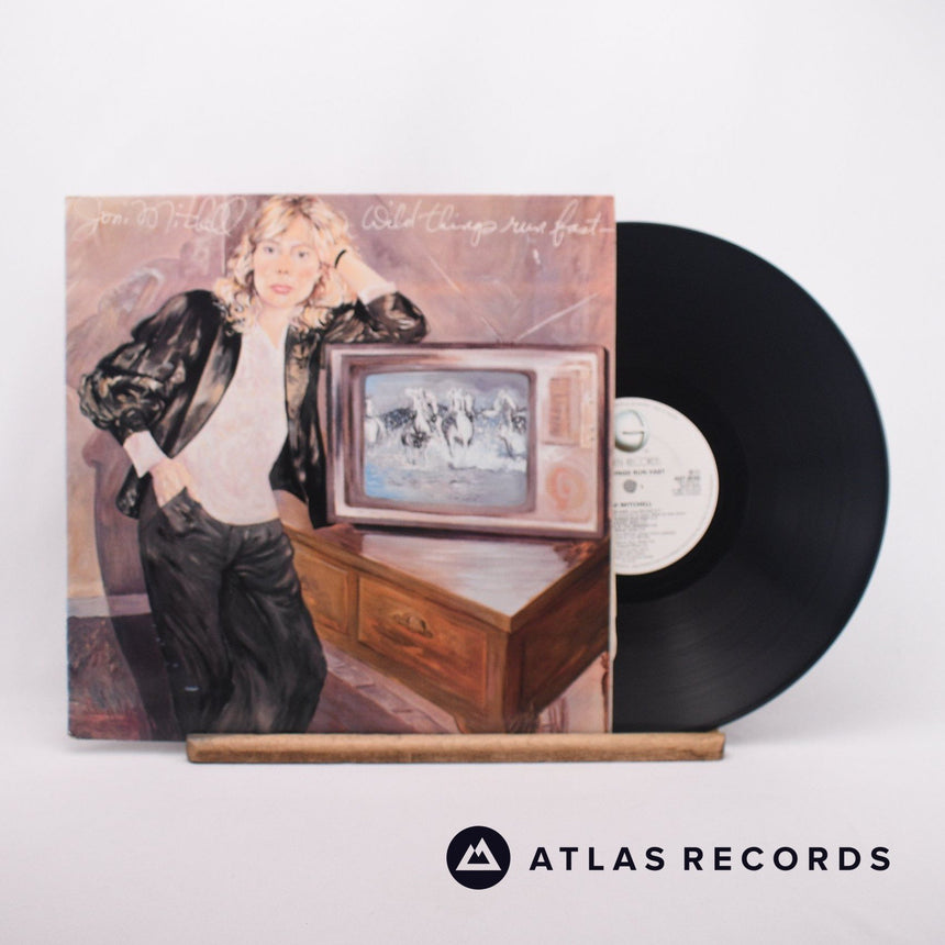 Joni Mitchell Wild Things Run Fast LP Vinyl Record - Front Cover & Record