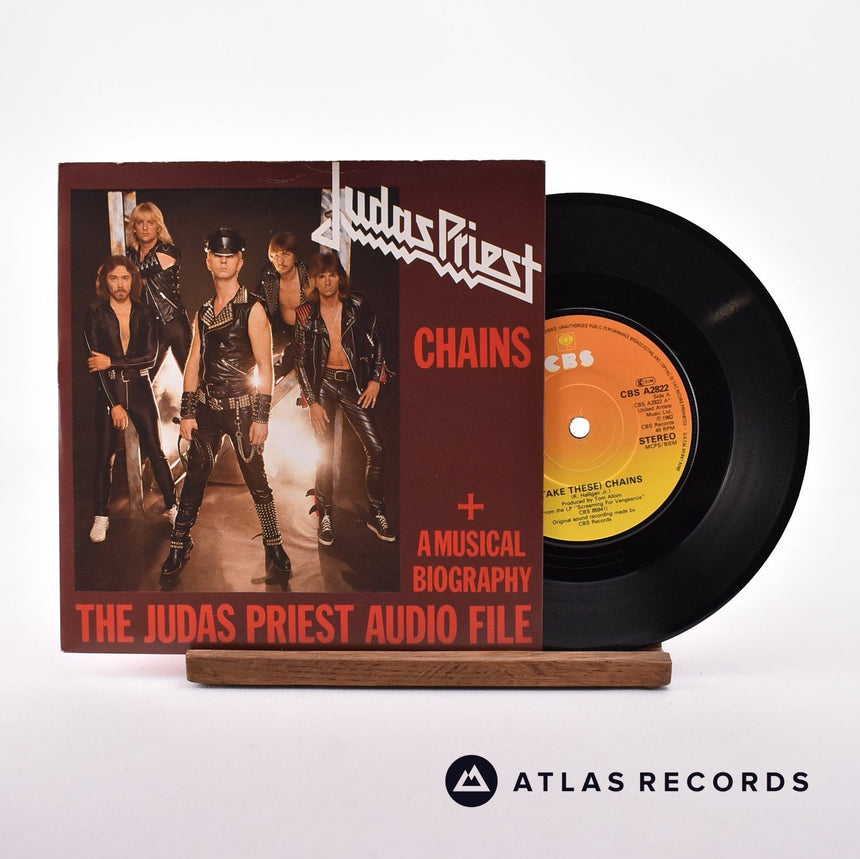 Judas Priest Chains 7" Vinyl Record - Front Cover & Record