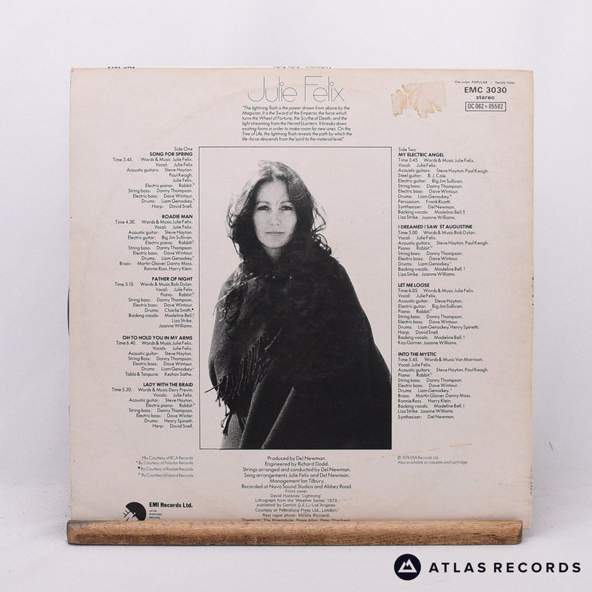 Julie Felix - Lightning - LP Vinyl Record - VG+/EX