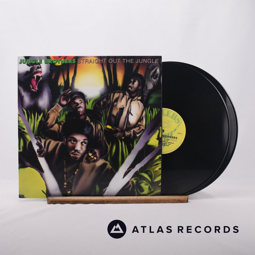 Jungle Brothers Straight Out The Jungle Double LP Vinyl Record - Front Cover & Record