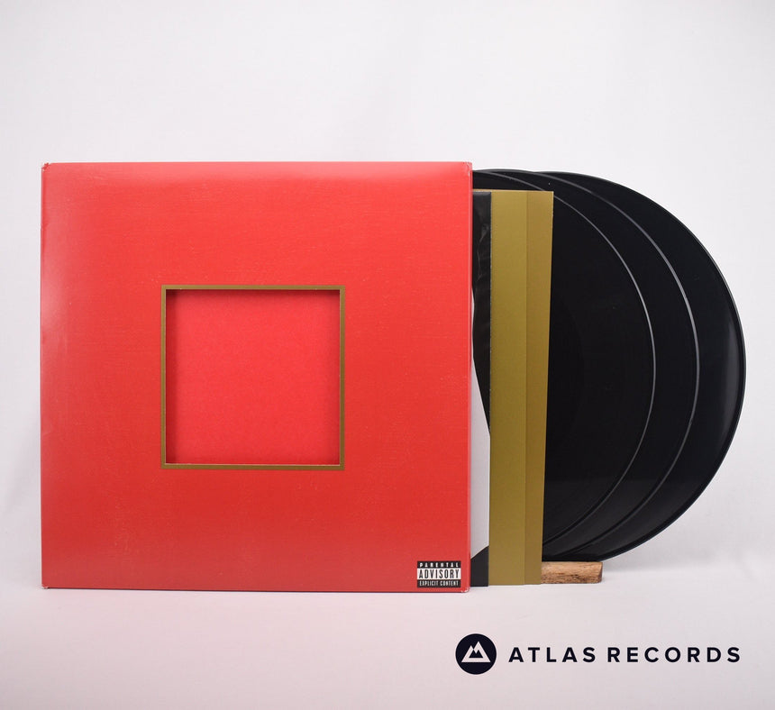 Kanye West My Beautiful Dark Twisted Fantasy 3 x LP Vinyl Record - Front Cover & Record