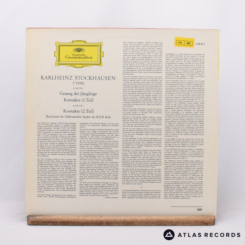 Karlheinz Stockhausen - Gesang Der Jünglinge - LP Vinyl Record - EX/VG+