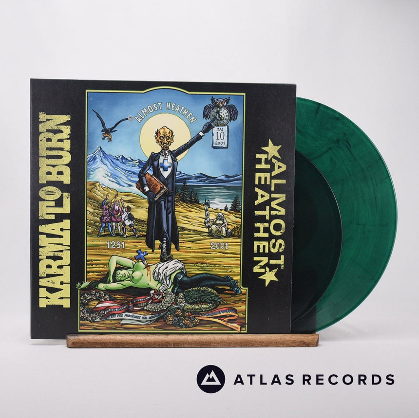 Karma To Burn Almost Heathen LP + 10" Vinyl Record - Front Cover & Record