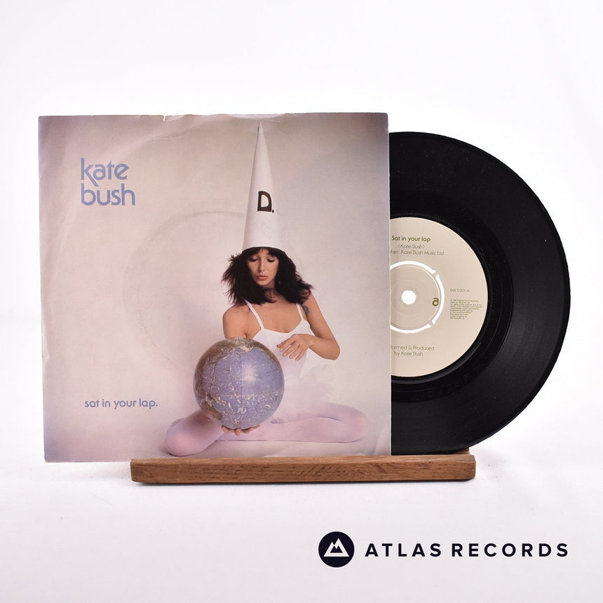 Kate Bush Sat In Your Lap. 7" Vinyl Record - Front Cover & Record