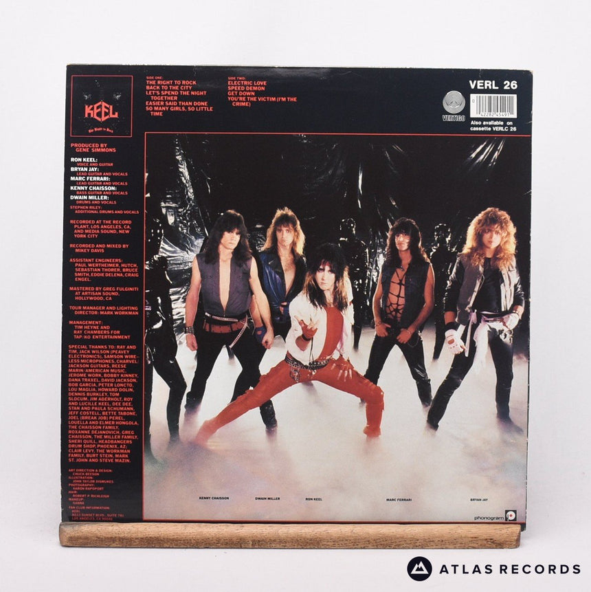 Keel - The Right To Rock - LP Vinyl Record - VG+/EX