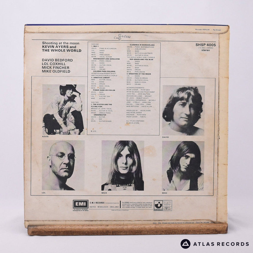 Kevin Ayers And The Whole World - Shooting At The Moon - LP Vinyl Record - VG/VG