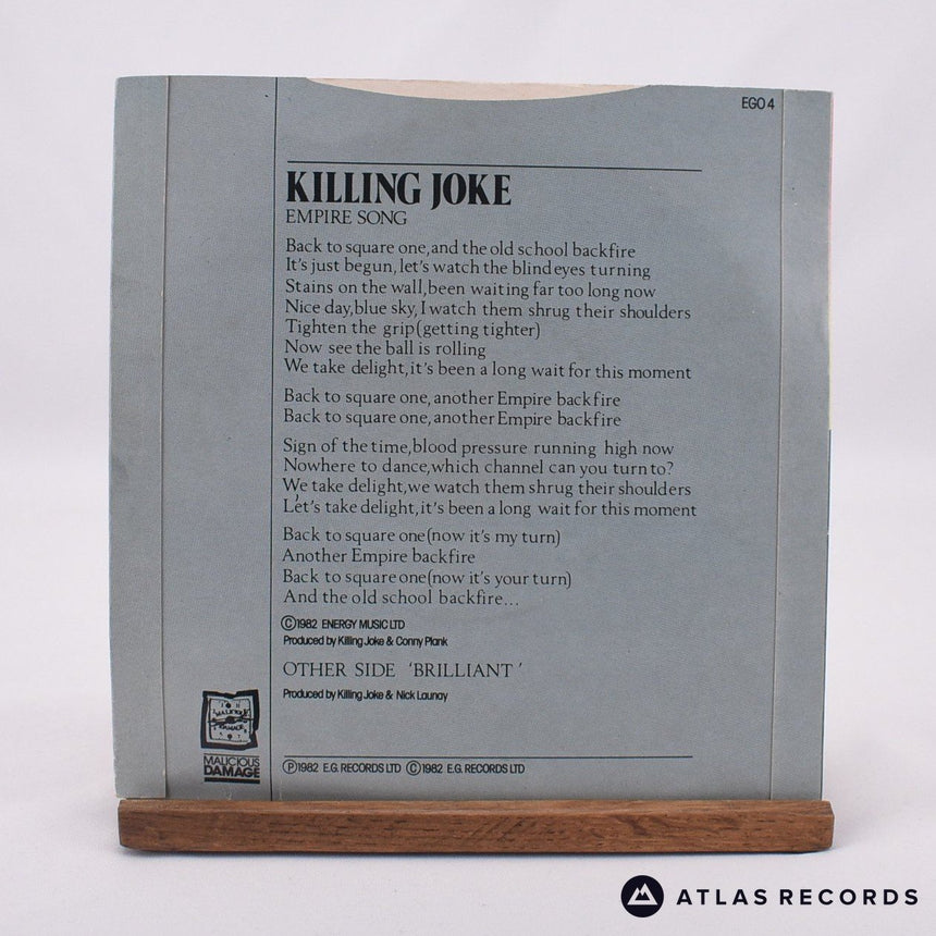 Killing Joke - Empire Song - 7" Vinyl Record - EX/VG+