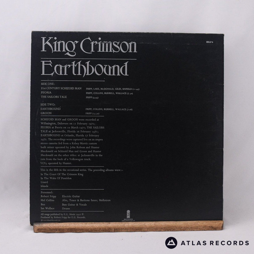 King Crimson - Earthbound - A-1 B-1 LP Vinyl Record - VG+/VG+