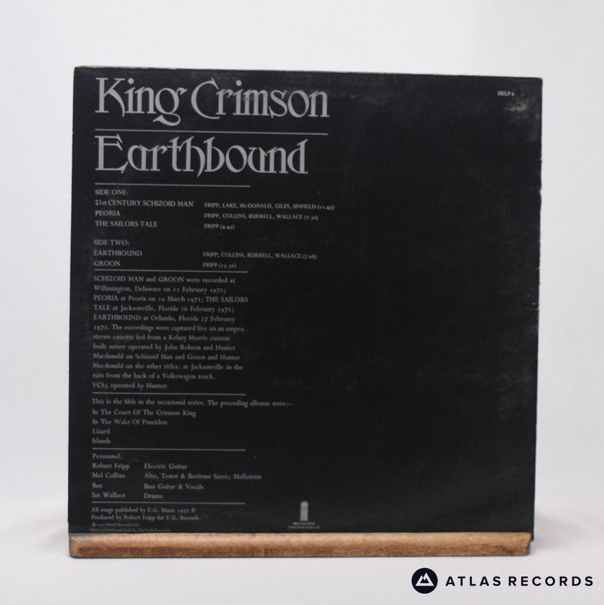 King Crimson - Earthbound - A-1 B-1 LP Vinyl Record - VG+/VG+