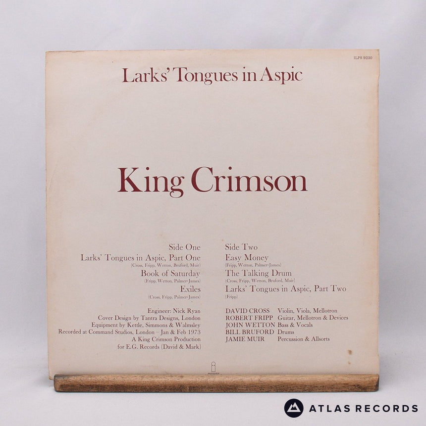 King Crimson - Larks' Tongues In Aspic - A-2 B-2 LP Vinyl Record - VG+/VG+