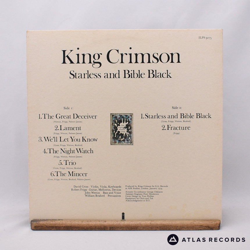 King Crimson - Starless And Bible Black - A-3 B-3 LP Vinyl Record - VG+/EX
