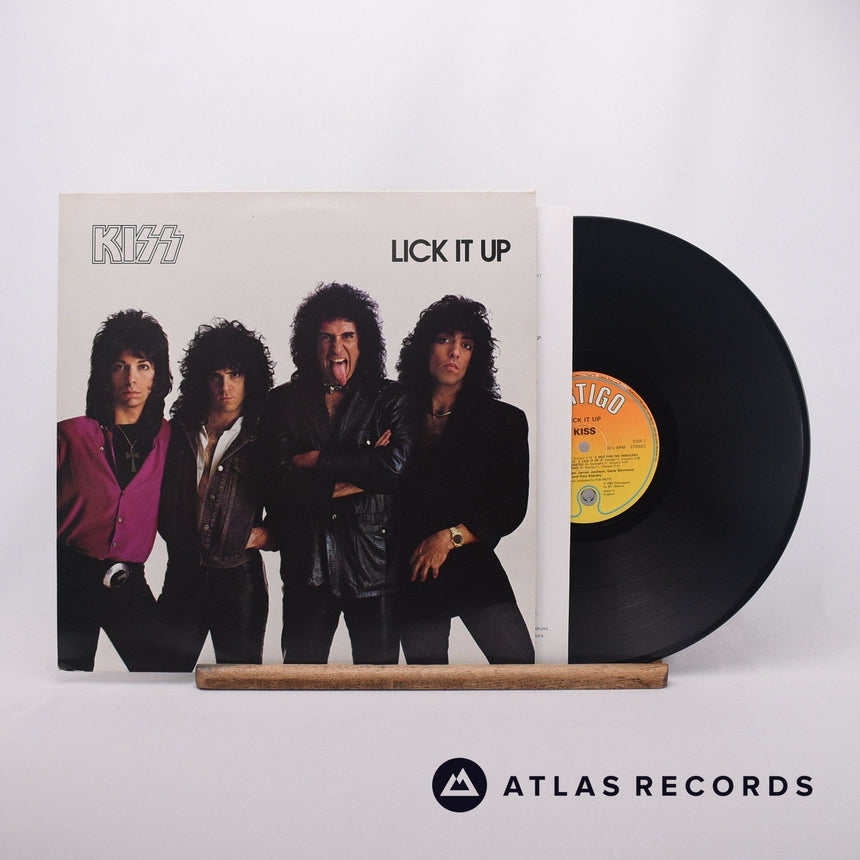 Kiss Lick It Up LP Vinyl Record - Front Cover & Record
