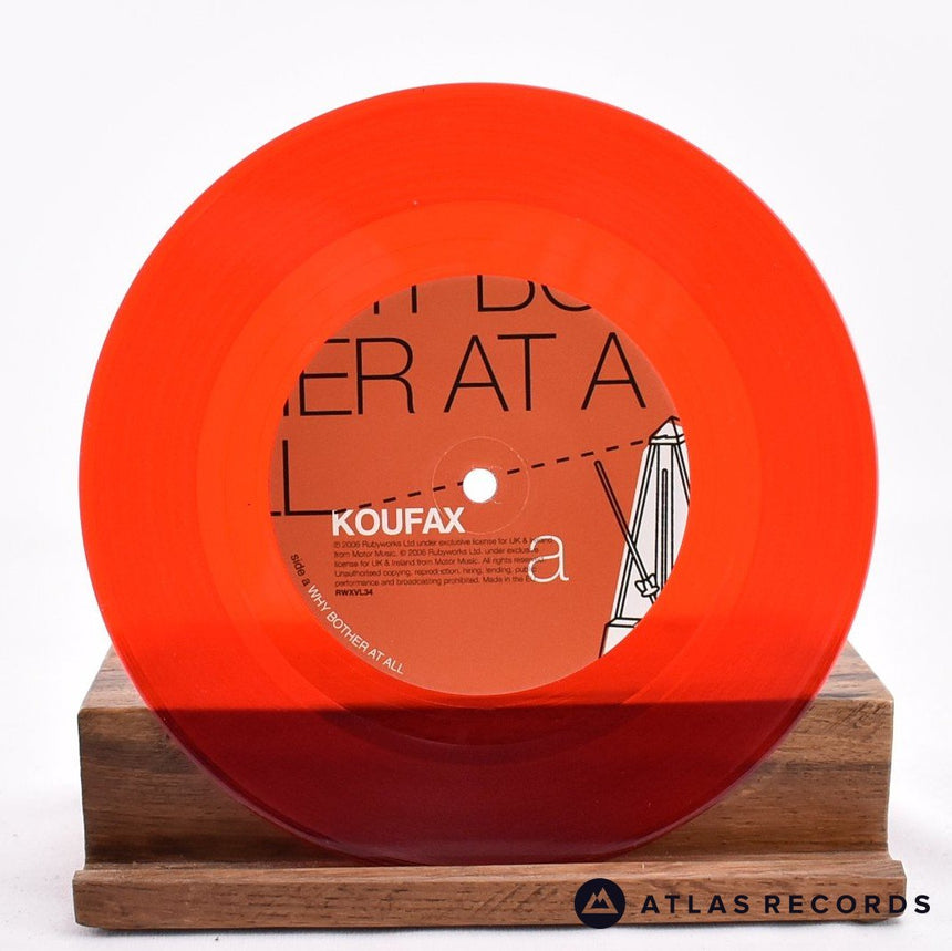 Koufax - Why Bother At All - Red Translucent Promo 7" Vinyl Record - NM/NM
