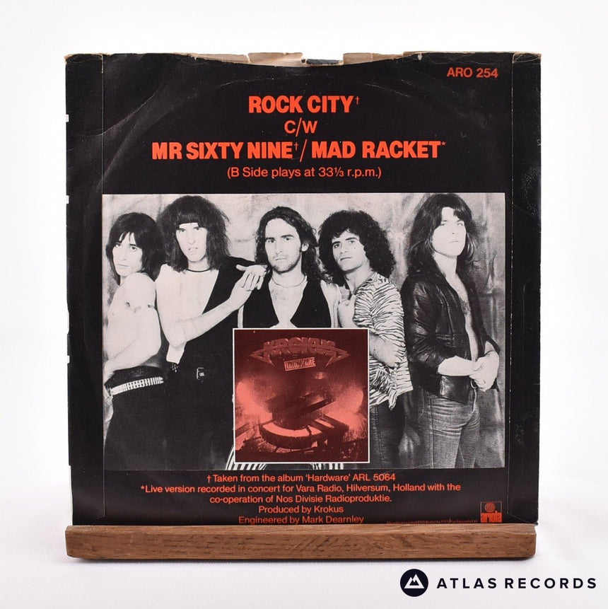 Krokus - Rock City - Red Translucent 7" Vinyl Record - VG+/VG+