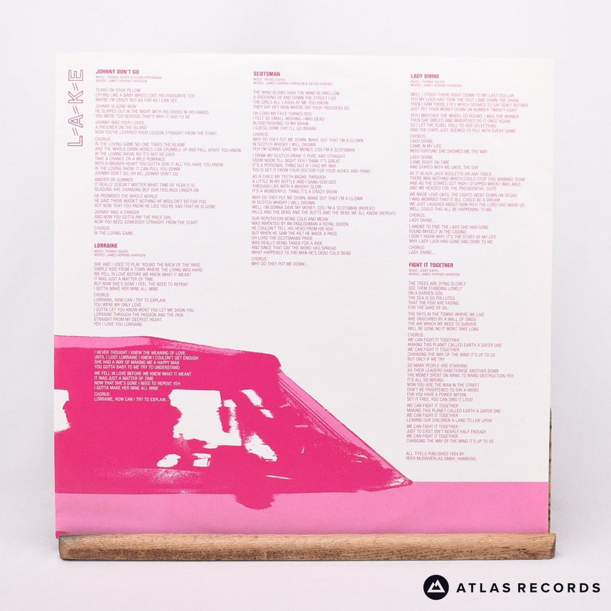 Lake - No Time For Heroes - LP Vinyl Record - EX/EX